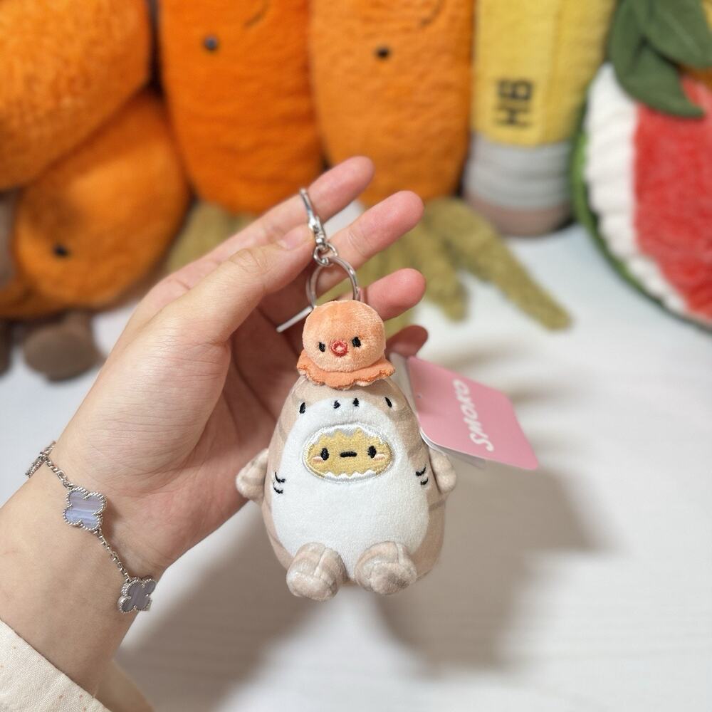 Tayto Potato Tiger Shark Keychain Bag Charm (About 3 inches) - New with Tags